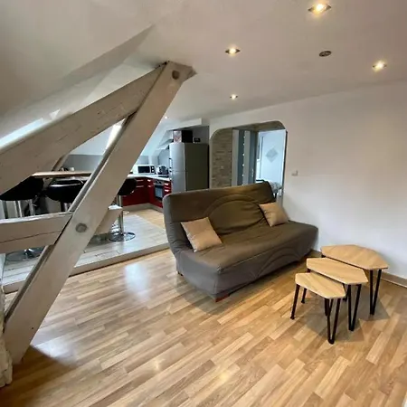 アパート Charming T3 Duplex On The Top Floor In エクスレバン